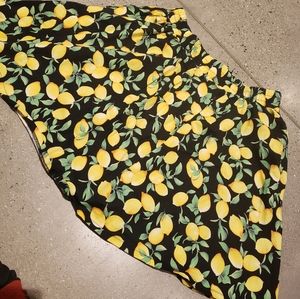 Vintage lemon print skirt